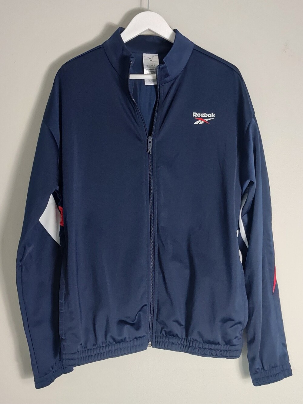 Mens Navy Reebok Classic Vector Track Jacket Sz Medium
